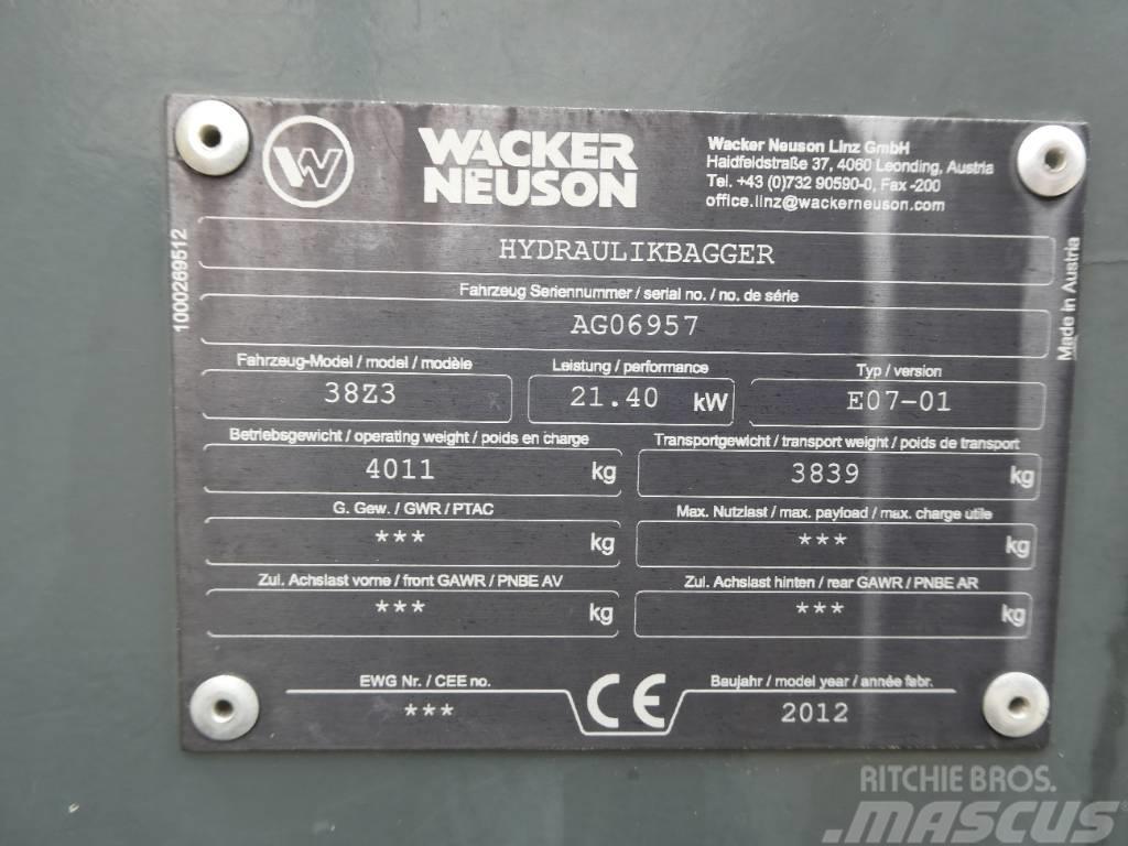 Wacker Neuson 38 Z3 Mini ekskavatoriai < 7 t