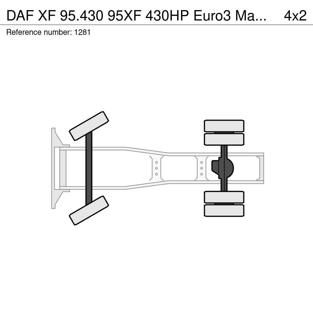 DAF XF 95.430 95XF 430HP Euro3 Manuel Gearbox Hydrauli Naudoti vilkikai