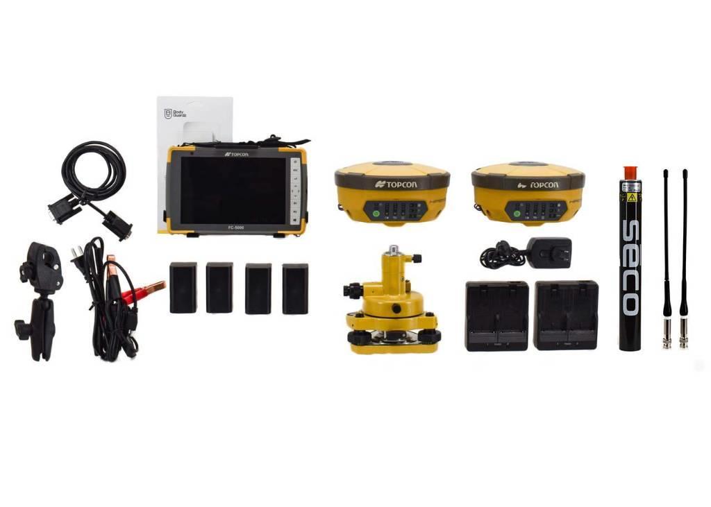Topcon Dual Hiper V UHF II GPS Kit w/ FC-5000 & Pocket-3D Kiti naudoti statybos komponentai