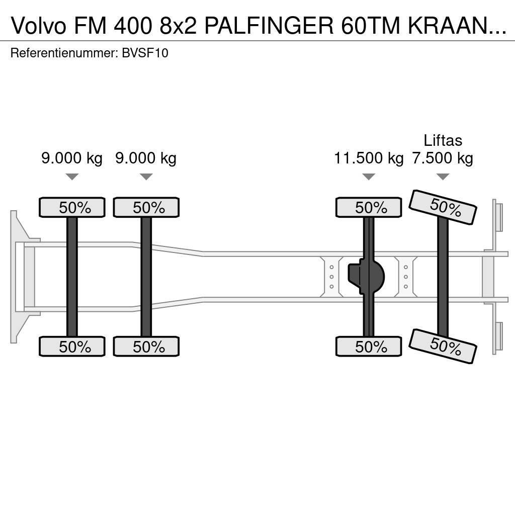 Volvo FM 400 8x2 PALFINGER 60TM KRAAN/KRAN!!EURO5!! Visureigiai kranai