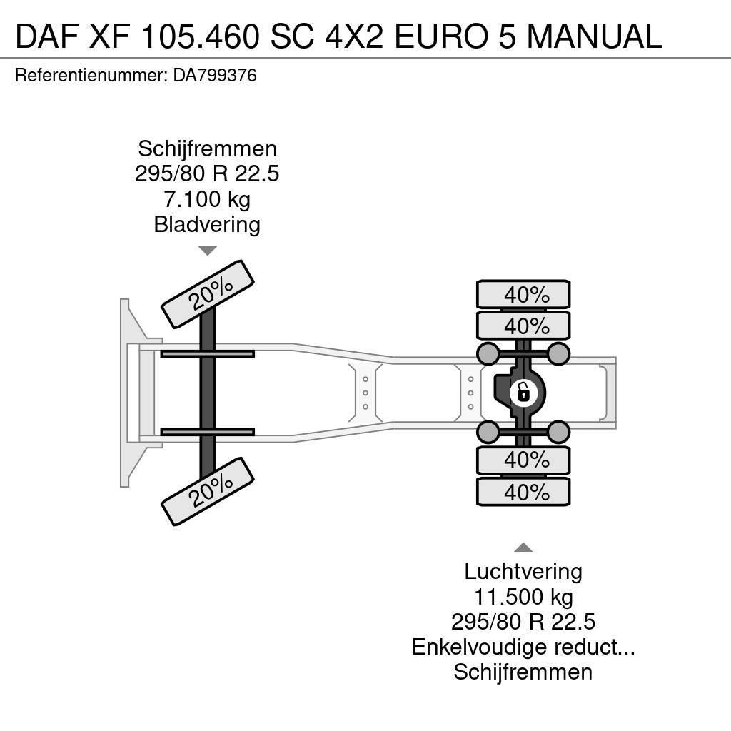 DAF XF 105.460 SC 4X2 EURO 5 MANUAL Naudoti vilkikai