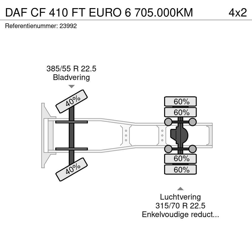 DAF CF 410 FT EURO 6 705.000KM Naudoti vilkikai