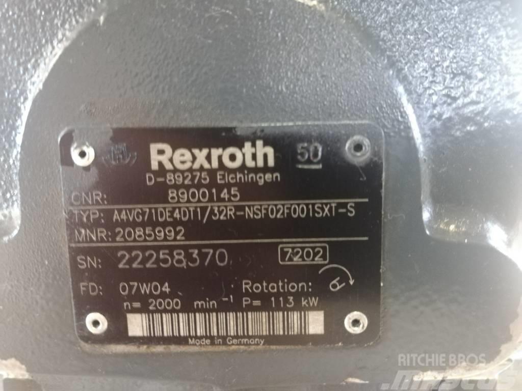 Rexroth A4VG71DE4DT1/32R-NSF02F001SXT-S Kiti naudoti statybos komponentai