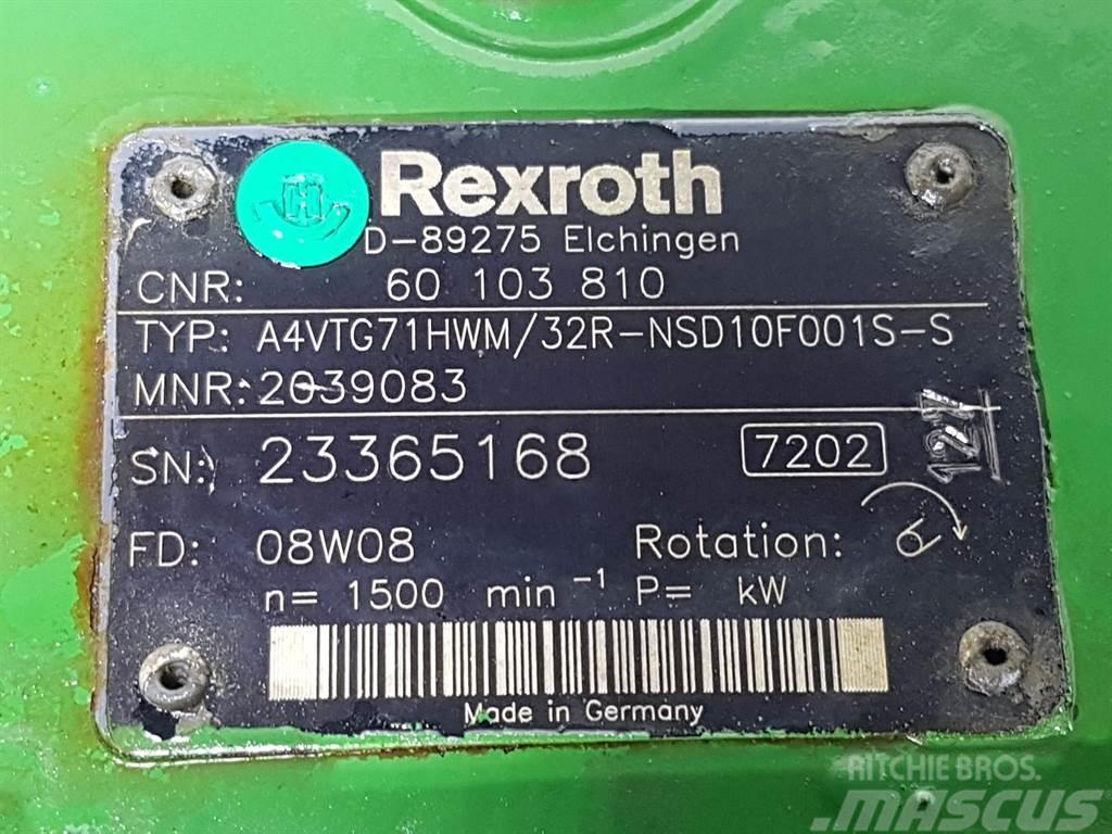Rexroth A4VTG71HWM/32R-R902039083-Drive pump/Fahrpumpe Hidraulikos įrenginiai