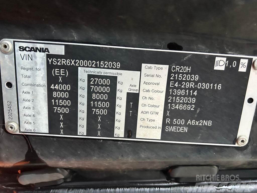 Scania R500 6X2 EURO6 + RETARDER + FULL AIR Naudoti vilkikai