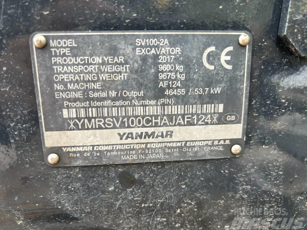 Yanmar SV100-2A Vidutinės galios ekskavatoriai 7-12 t