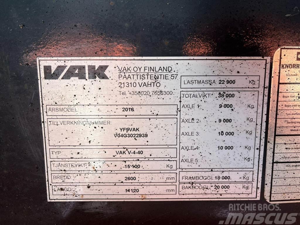 VAK V-4-40 VECTOR 1950 / BOX L=10804 mm Priekabos šaldytuvai