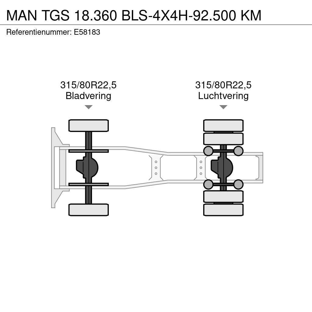 MAN TGS 18.360 BLS-4X4H-92.500 KM Tractor Units