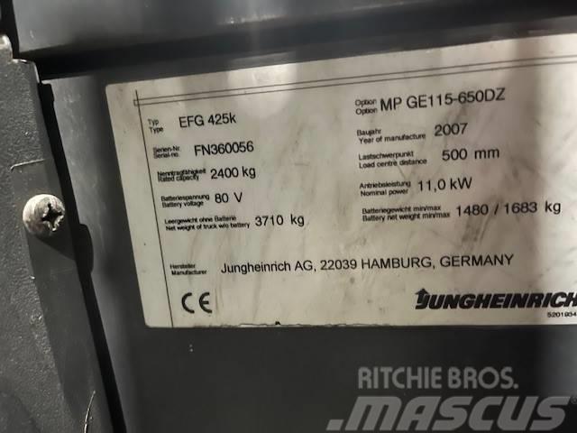 Jungheinrich EFG 425 K Elektriniai šakiniai krautuvai