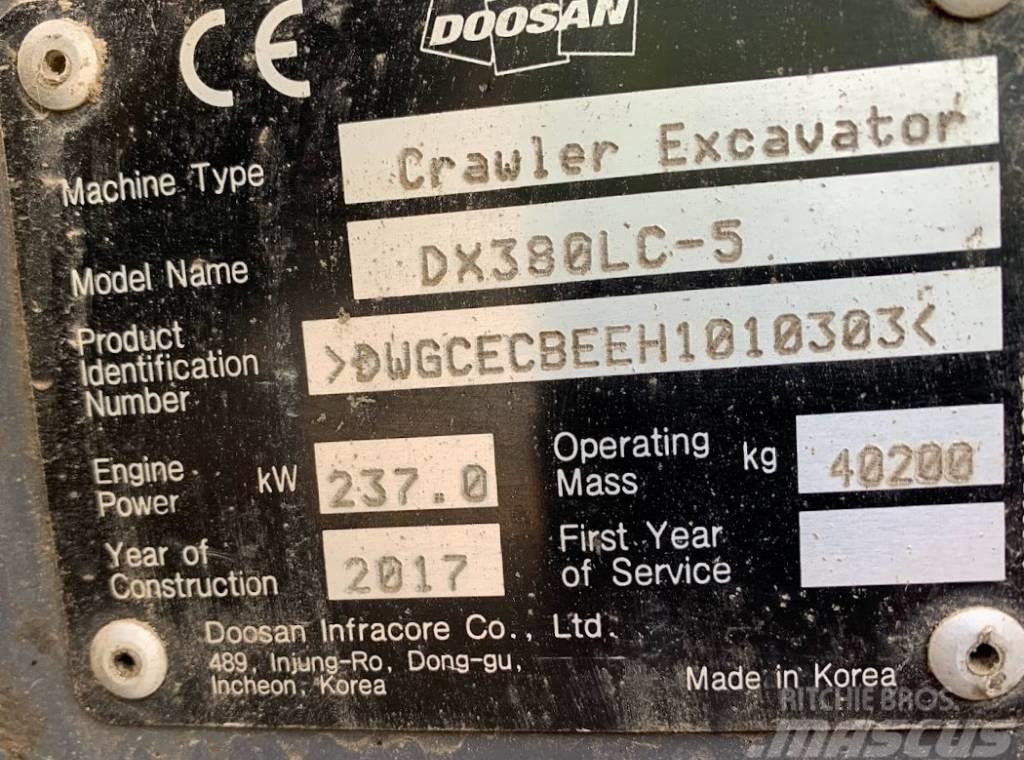 Doosan DX 380 LC-5 Vikšriniai ekskavatoriai