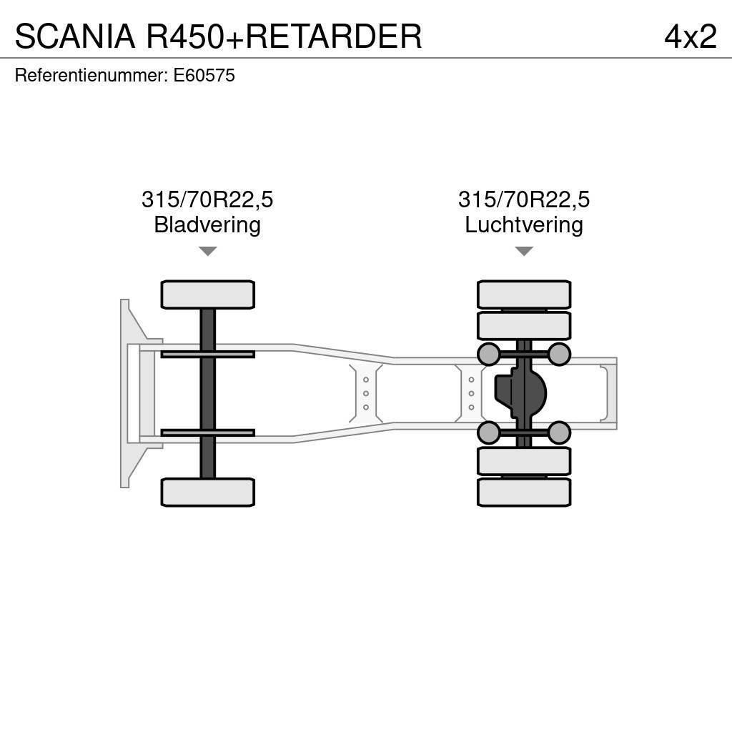 Scania R450+RETARDER Naudoti vilkikai