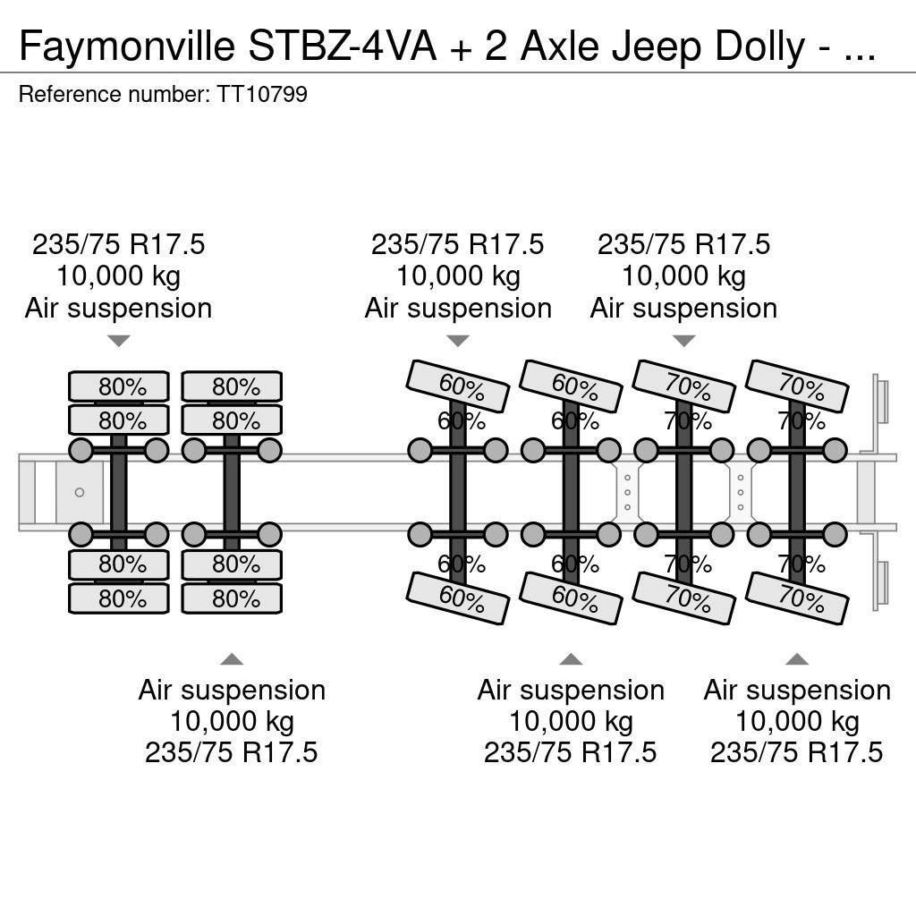 Faymonville STBZ-4VA + 2 Axle Jeep Dolly - 100 Ton GCW 5.0 Mtr Žemo iškrovimo puspriekabės