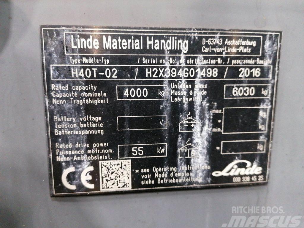 Linde H40T-02 LPG (dujiniai) krautuvai