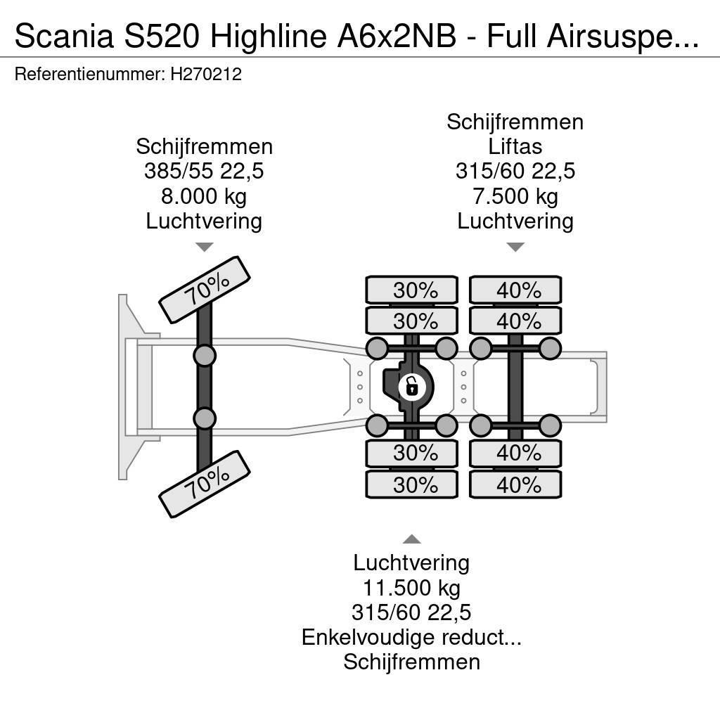 Scania S520 Highline A6x2NB - Full Airsuspension - Optiec Naudoti vilkikai