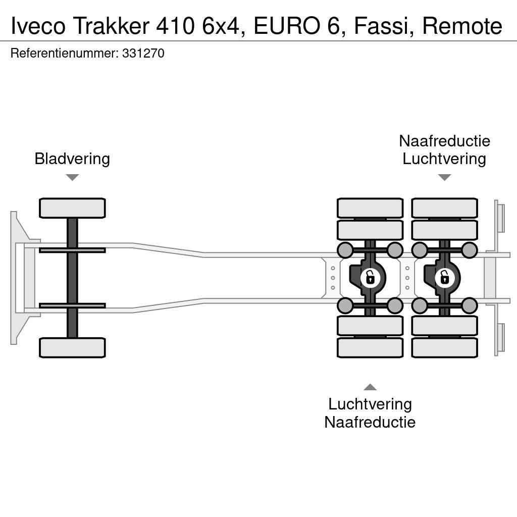 Iveco Trakker 410 6x4, EURO 6, Fassi, Remote Platformos/ Pakrovimas iš šono