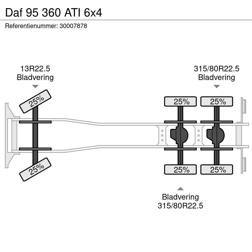DAF 95 360 ATI 6x4 Savivarčių priekabų vilkikai
