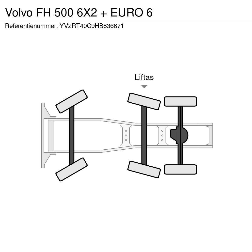 Volvo FH 500 6X2 + EURO 6 Naudoti vilkikai