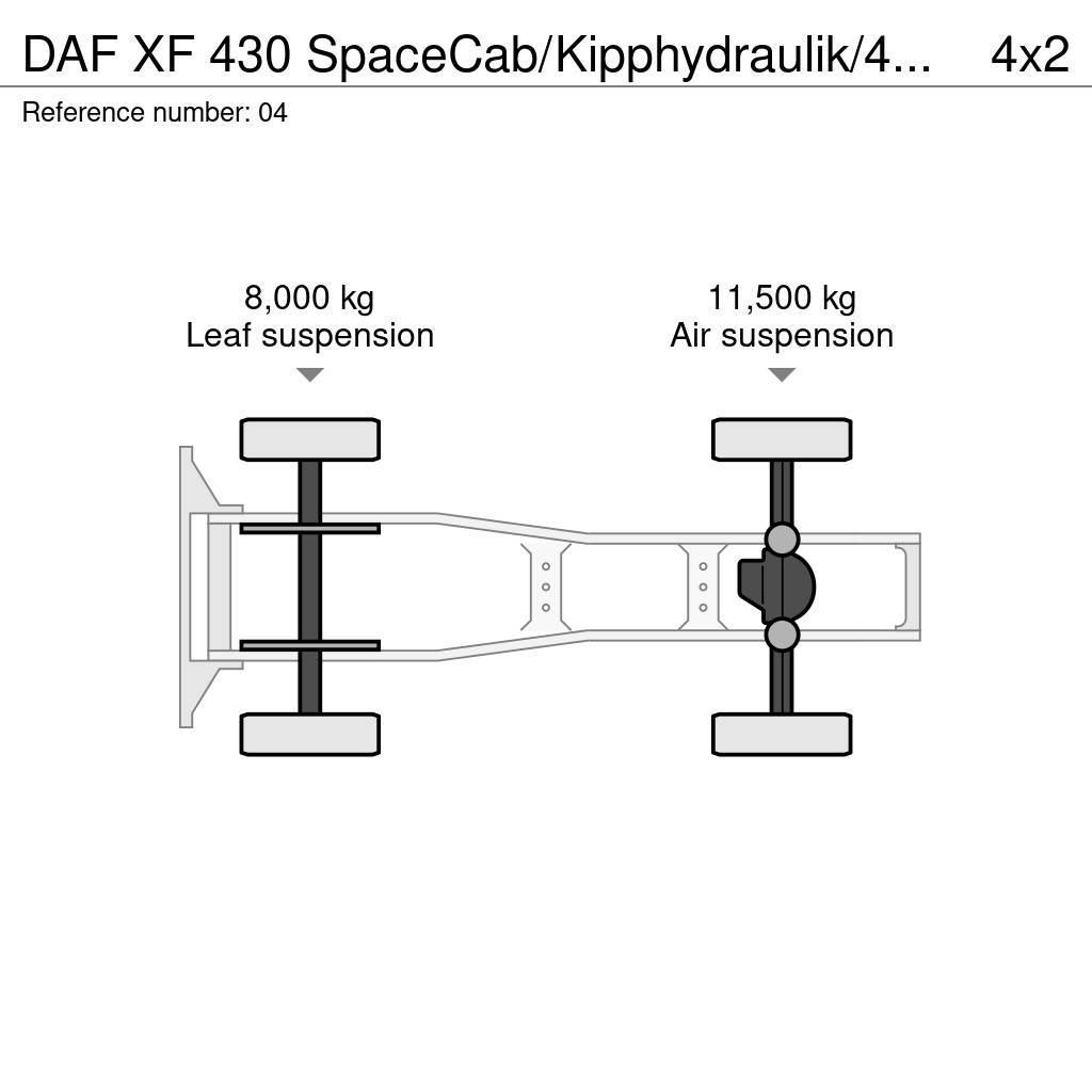DAF XF 430 SpaceCab/Kipphydraulik/452 tkm/Euro 6 Naudoti vilkikai