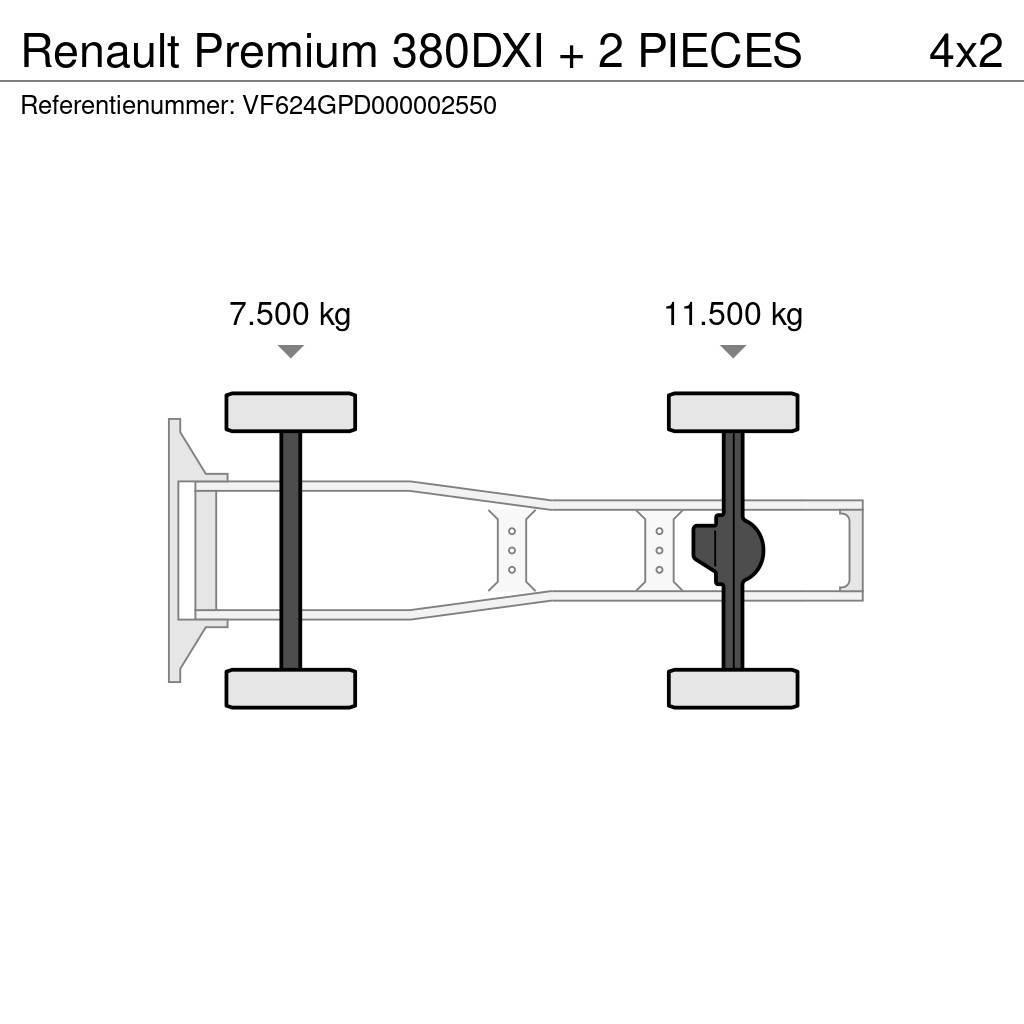 Renault Premium 380DXI + 2 PIECES Naudoti vilkikai