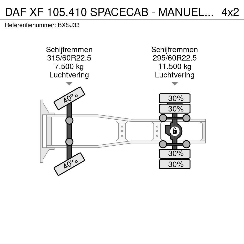 DAF XF 105.410 SPACECAB - MANUEL - 900.000KM - STAND K Naudoti vilkikai