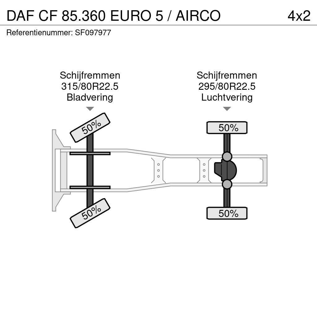 DAF CF 85.360 EURO 5 / AIRCO Naudoti vilkikai