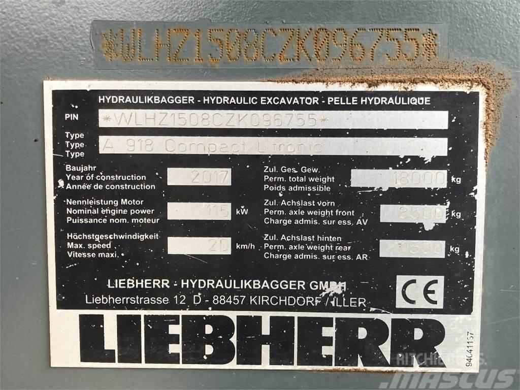 Liebherr A918 Compact Ratiniai ekskavatoriai