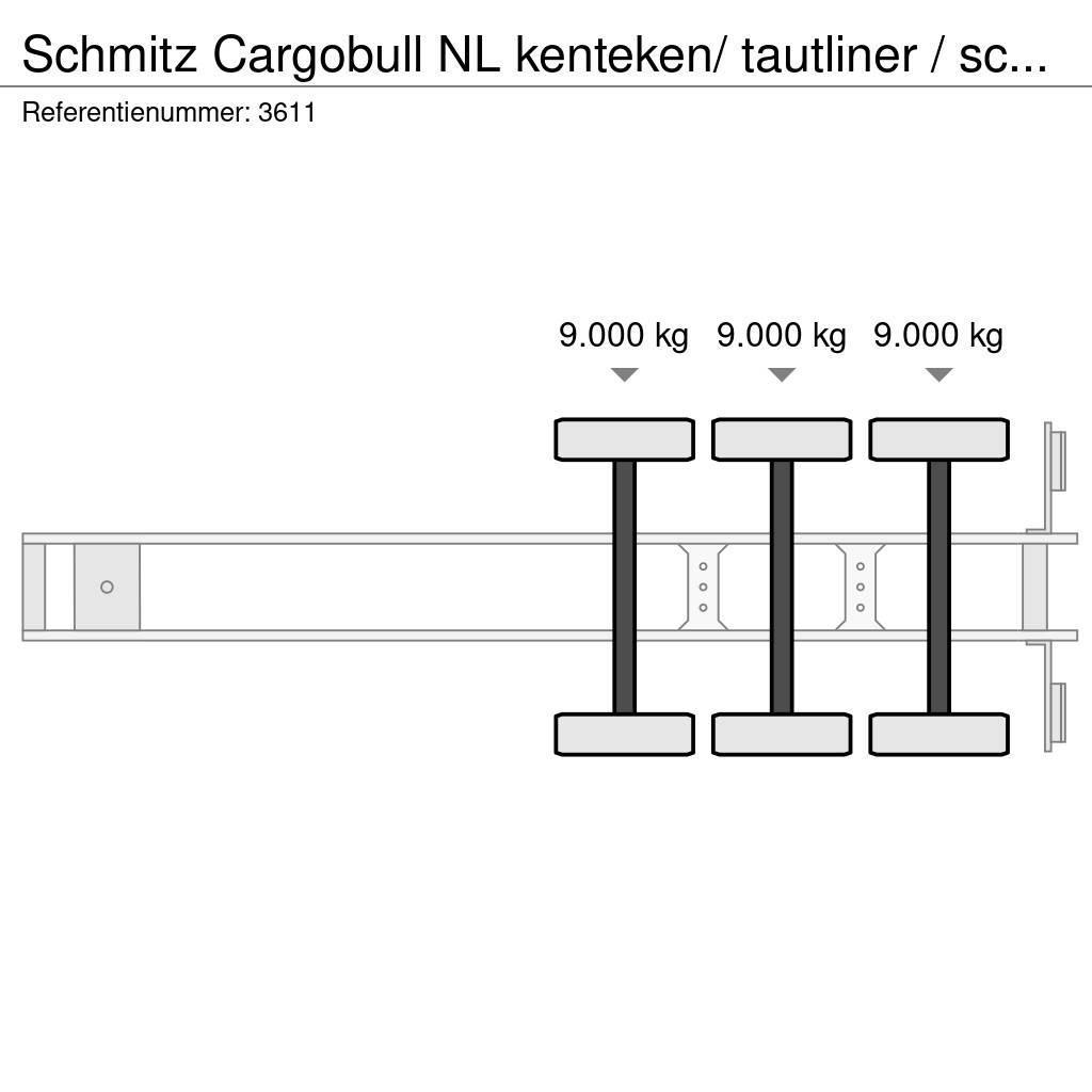 Schmitz Cargobull NL kenteken/ tautliner / schuifzeil / laadklep Tentinės puspriekabės