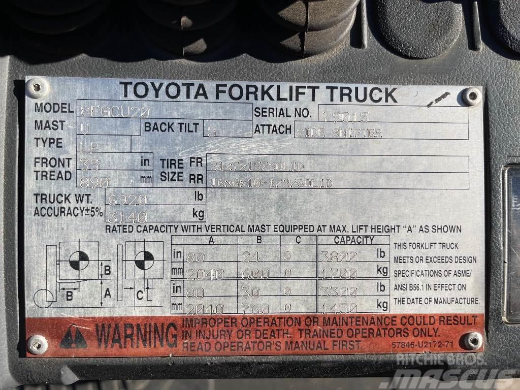 Toyota 8 FG CU 20 Forklift trucks - others