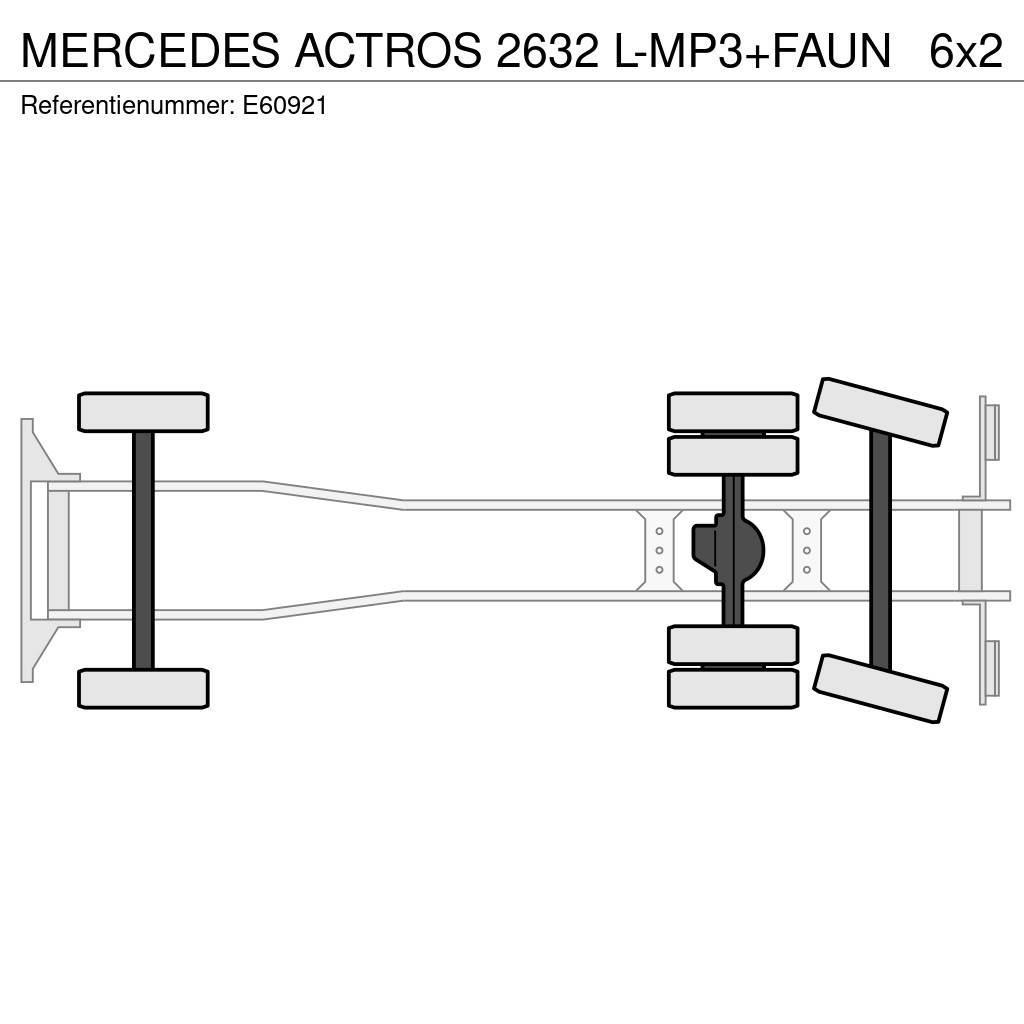 Mercedes-Benz ACTROS 2632 L-MP3+FAUN Šiukšliavežės