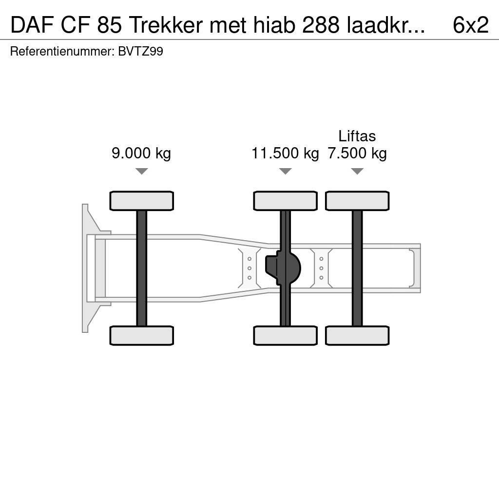DAF CF 85 Trekker met hiab 288 laadkraan origineel 388 Naudoti vilkikai
