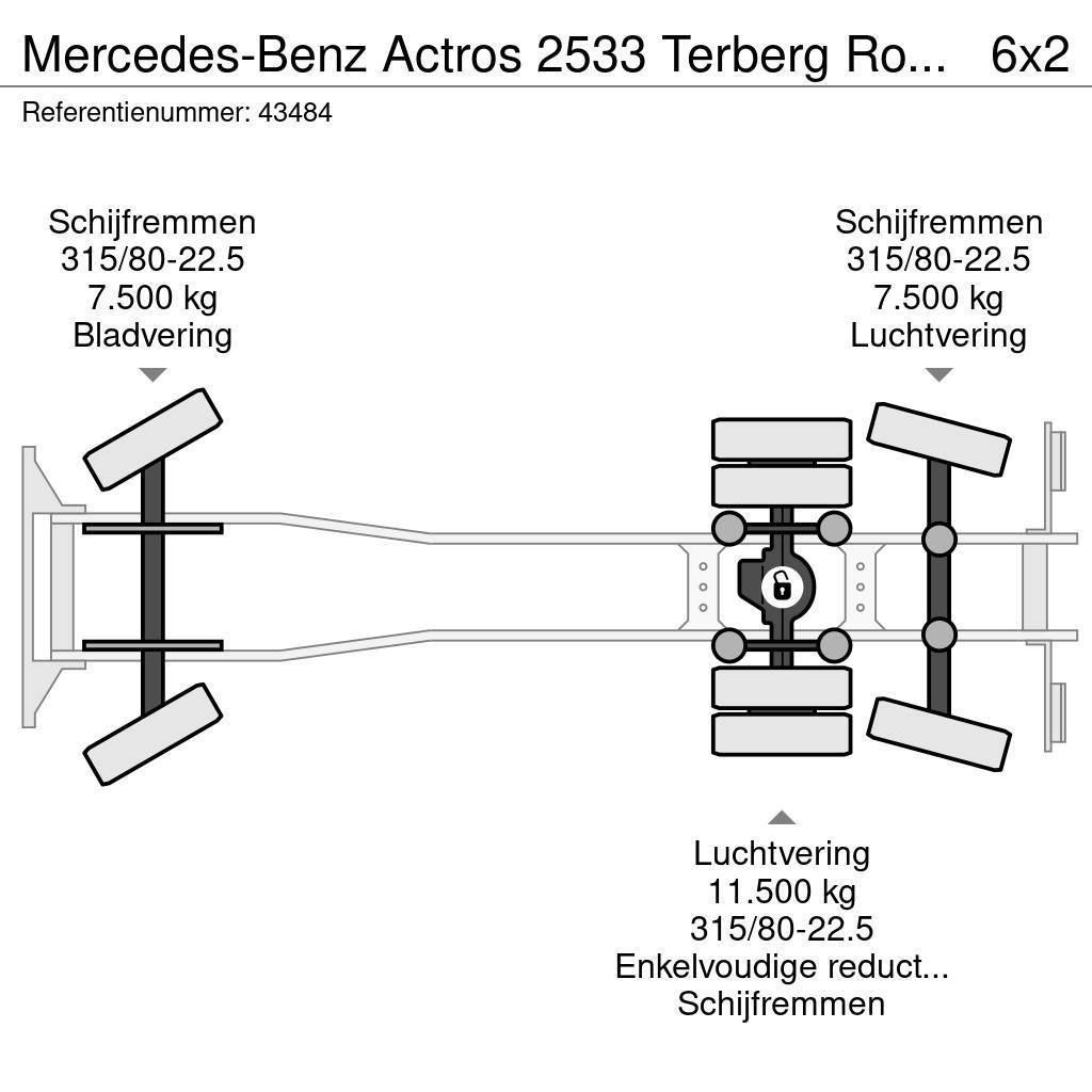 Mercedes-Benz Actros 2533 Terberg RosRoca 23m³ Šiukšliavežės
