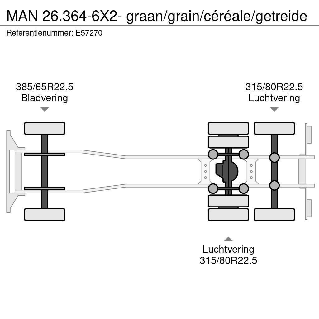 MAN 26.364-6X2- graan/grain/céréale/getreide Automobilinės cisternos