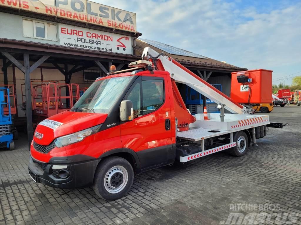 Multitel 160 ALU DS - 16m Iveco Daily / bucket truck Ant vilkikų montuojamos kėlimo platformos