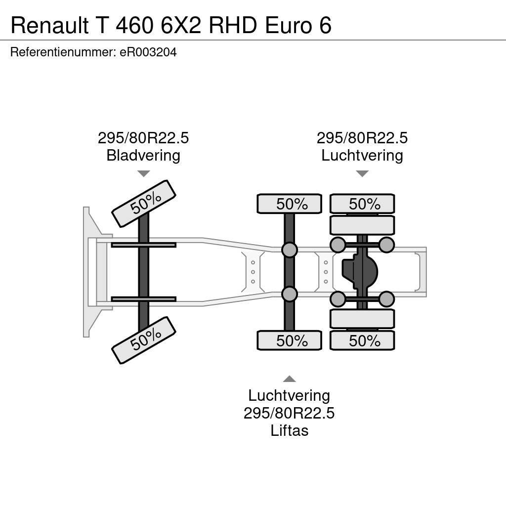 Renault T 460 6X2 RHD Euro 6 Naudoti vilkikai