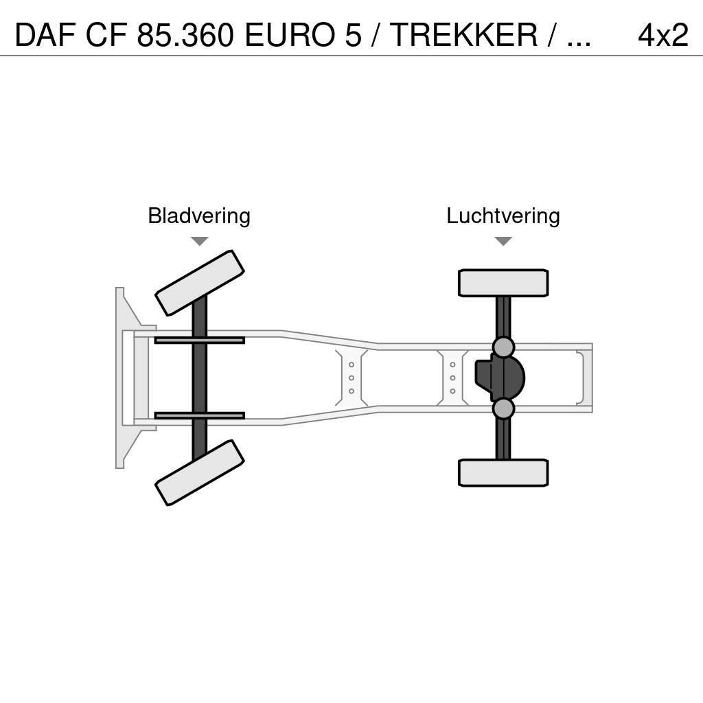 DAF CF 85.360 EURO 5 / TREKKER / BAKWAGEN COMBI / PALF Naudoti vilkikai