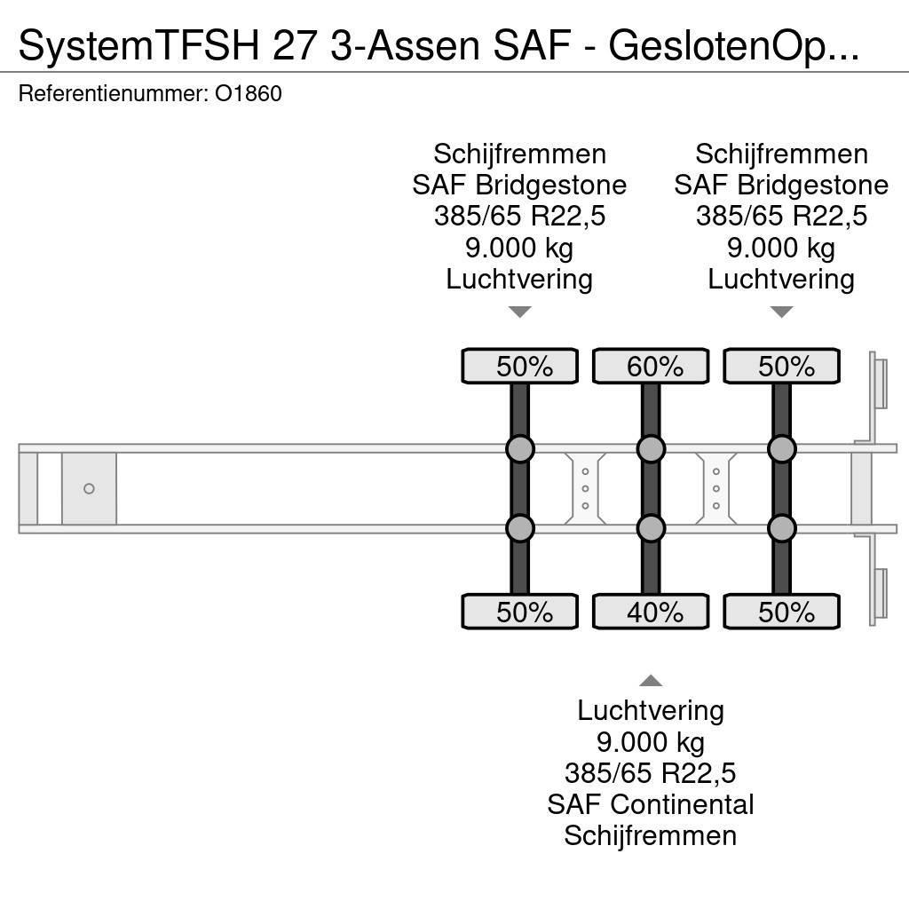  System TFSH 27 3-Assen SAF - GeslotenOpbouw - Hard Dengtos puspriekabės
