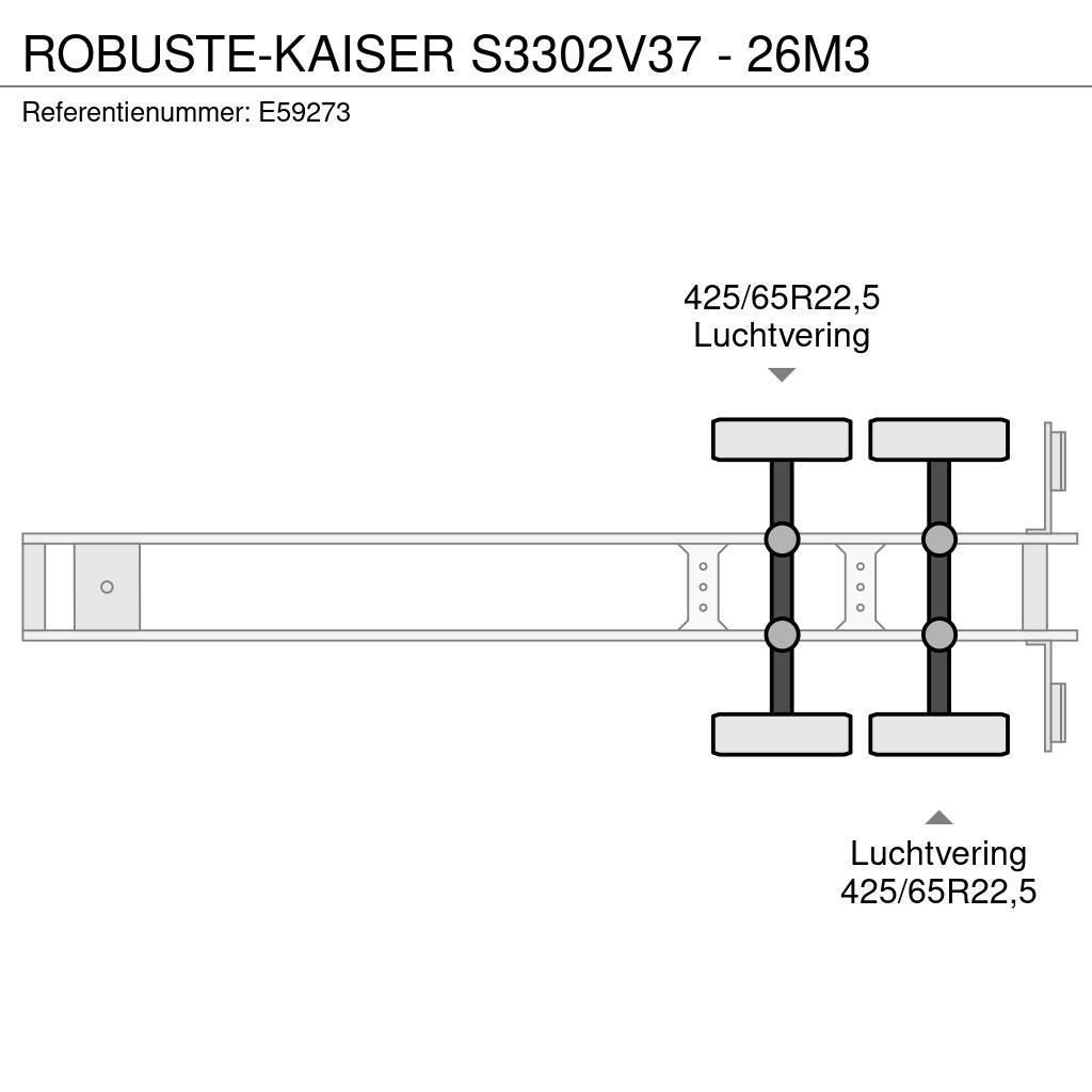  Robuste-Kaiser S3302V37 - 26M3 Savivartės puspriekabės