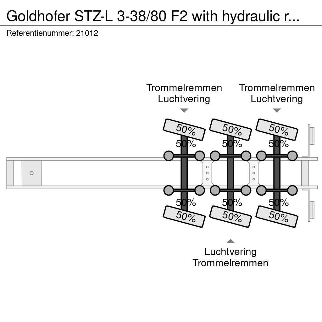 Goldhofer STZ-L 3-38/80 F2 with hydraulic ramps Žemo iškrovimo puspriekabės
