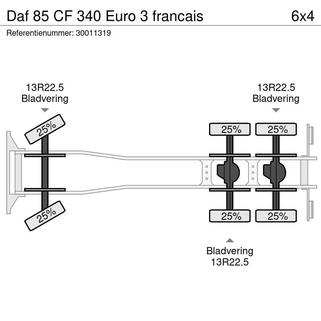 DAF 85 CF 340 Euro 3 francais Platformos/ Pakrovimas iš šono