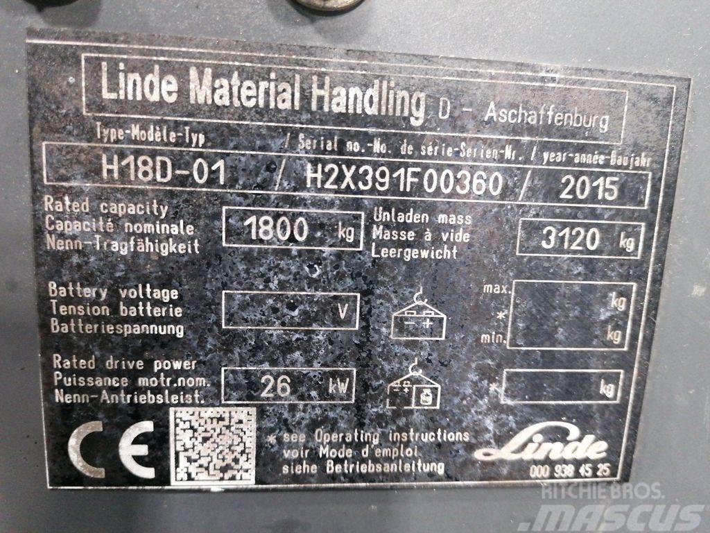 Linde H18D-01 LPG (dujiniai) krautuvai