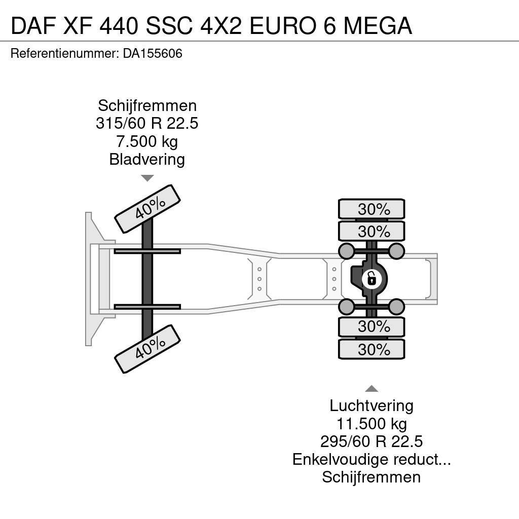 DAF XF 440 SSC 4X2 EURO 6 MEGA Naudoti vilkikai