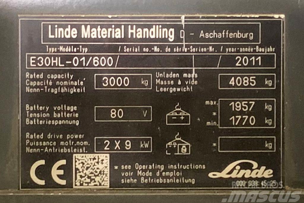 Linde E30HL-01/600 Elektriniai šakiniai krautuvai