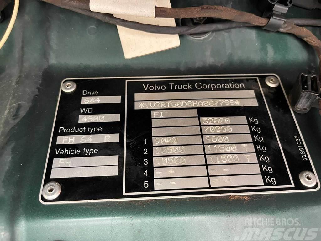 Volvo FH 540 6x4 SOLD AS CHASSIS ! / 9 TON FRONT AXLE / Važiuoklė su kabina