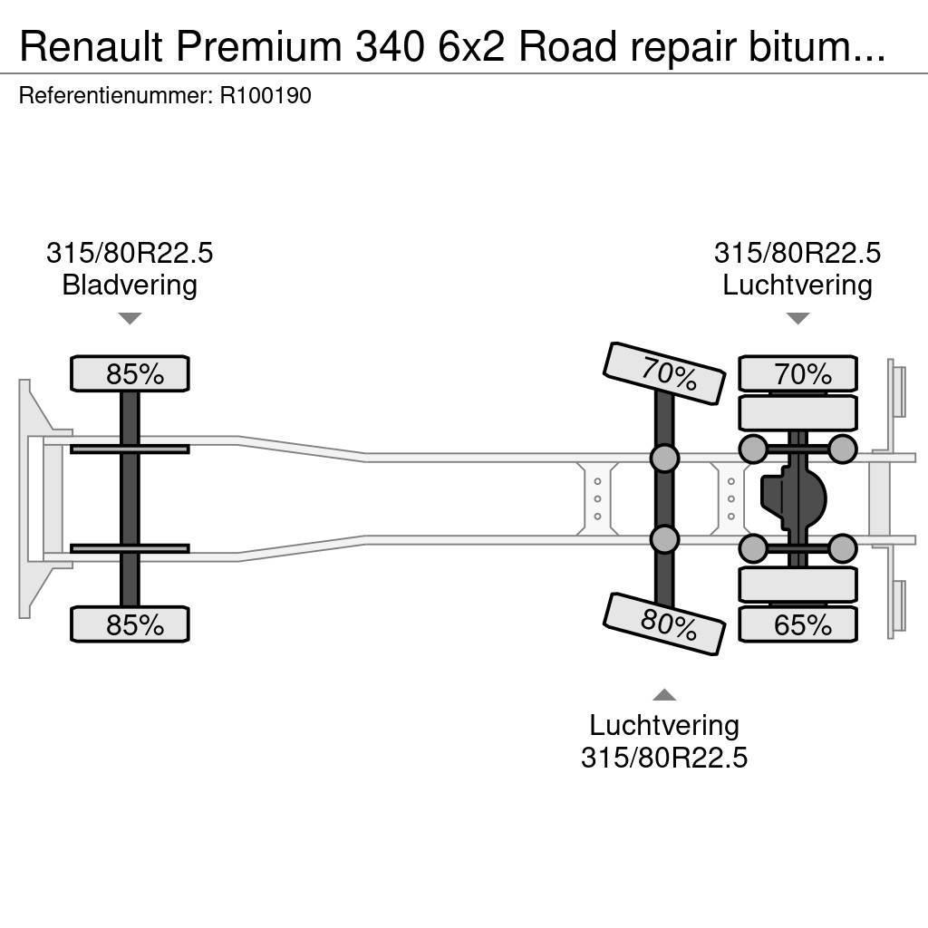 Renault Premium 340 6x2 Road repair bitumen tank 6 m3 / ti Savivarčių priekabų vilkikai