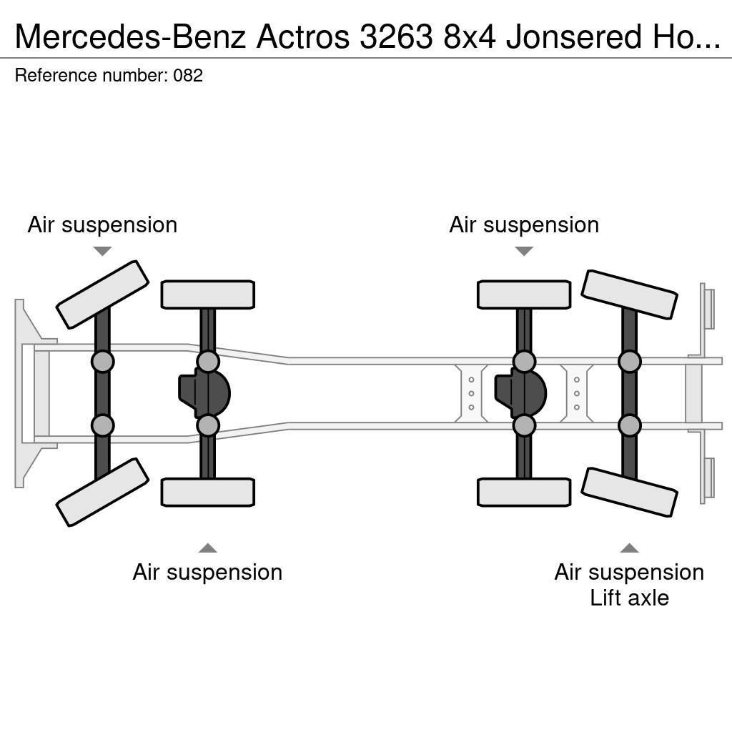 Mercedes-Benz Actros 3263 8x4 Jonsered Holztransporter/Retarder/ Miškovežių vilkikai