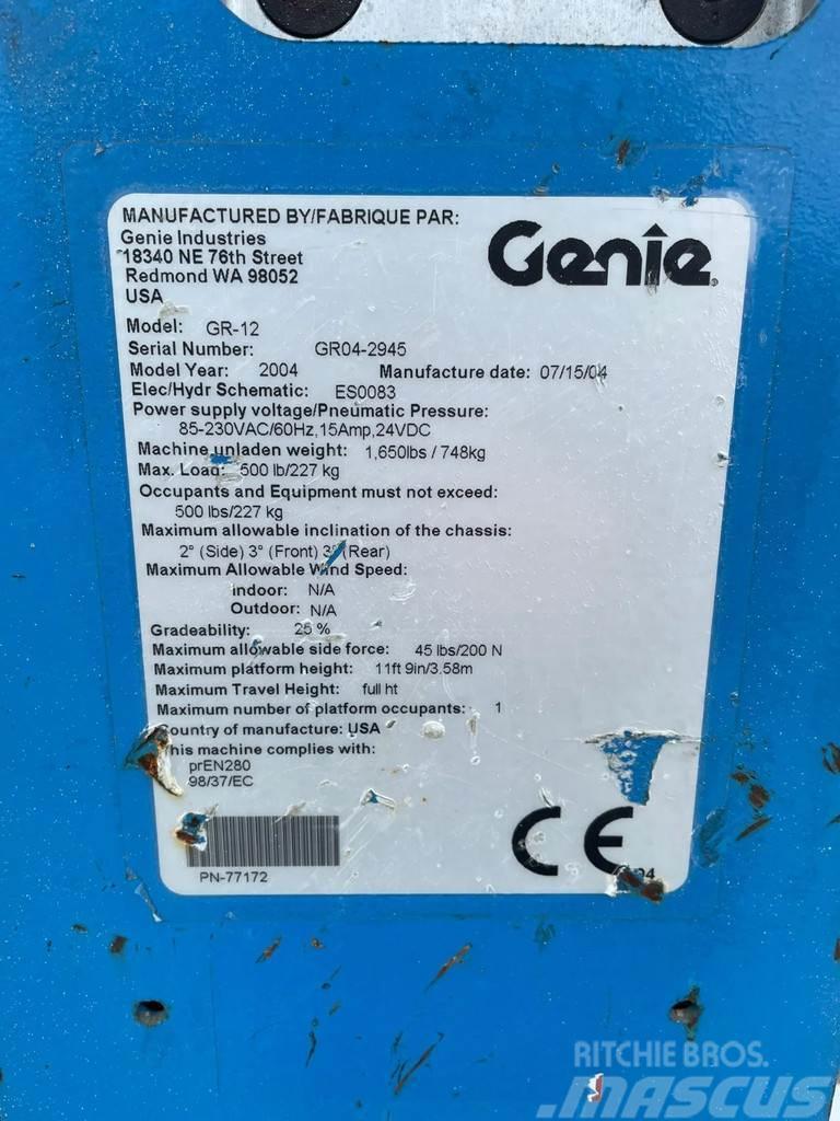 Genie GR-12 | 5.4 METER | 227 KG Kiti keltuvai ir platformos