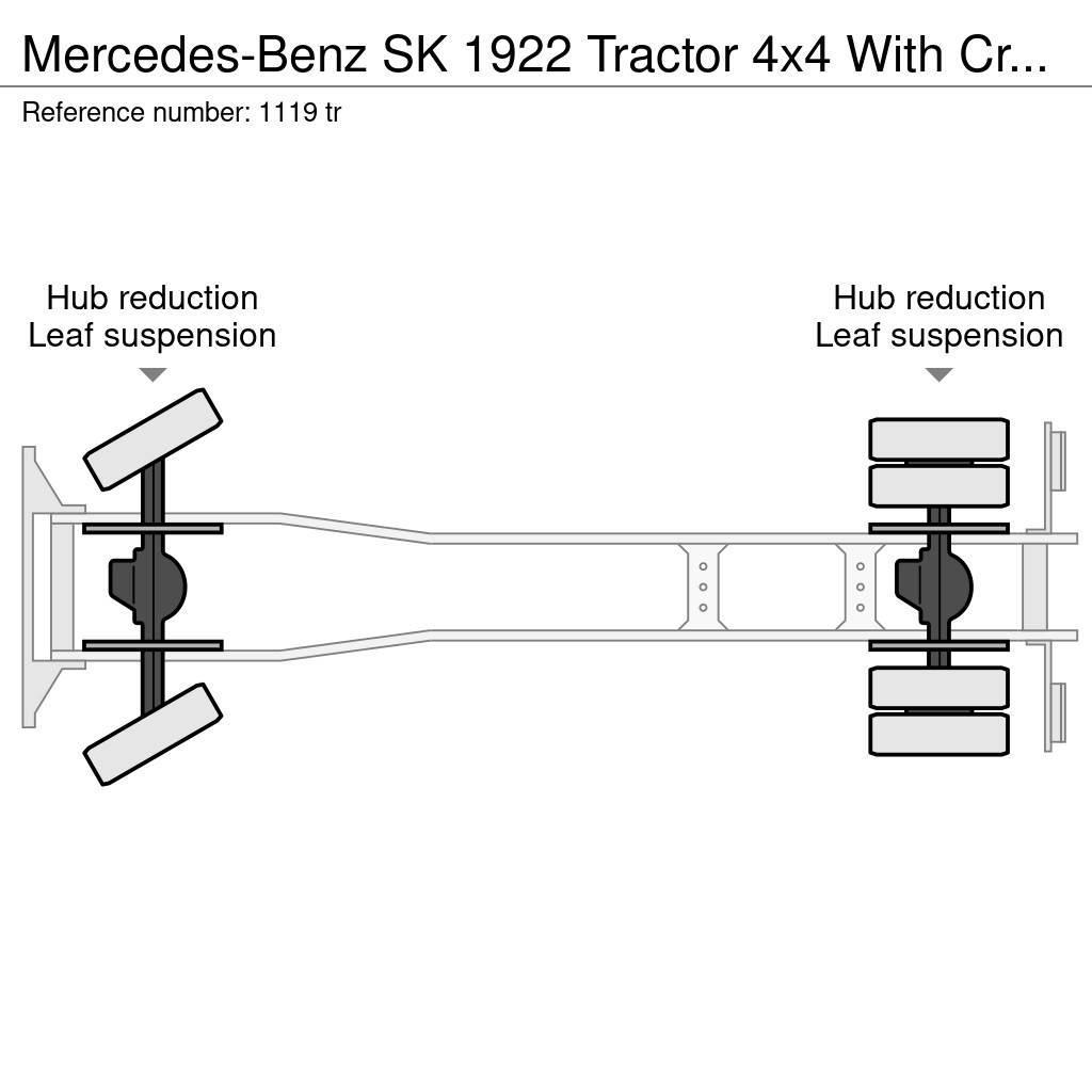 Mercedes-Benz SK 1922 Tractor 4x4 With Crane Full Spring V6 Big Visureigiai kranai