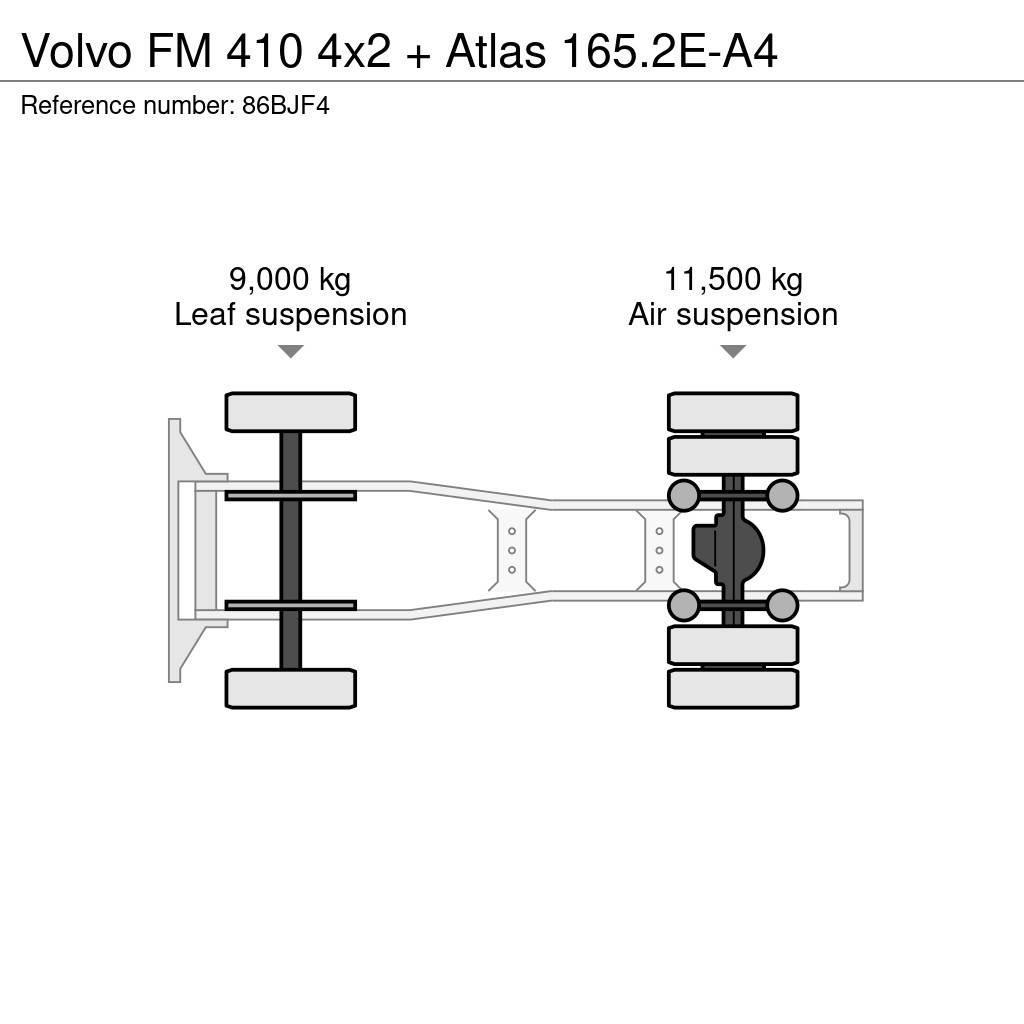 Volvo FM 410 4x2 + Atlas 165.2E-A4 Naudoti vilkikai