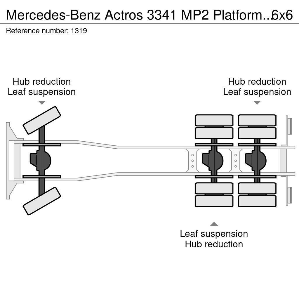 Mercedes-Benz Actros 3341 MP2 Platform Twistlocks for 20ft Conta Platformos/ Pakrovimas iš šono