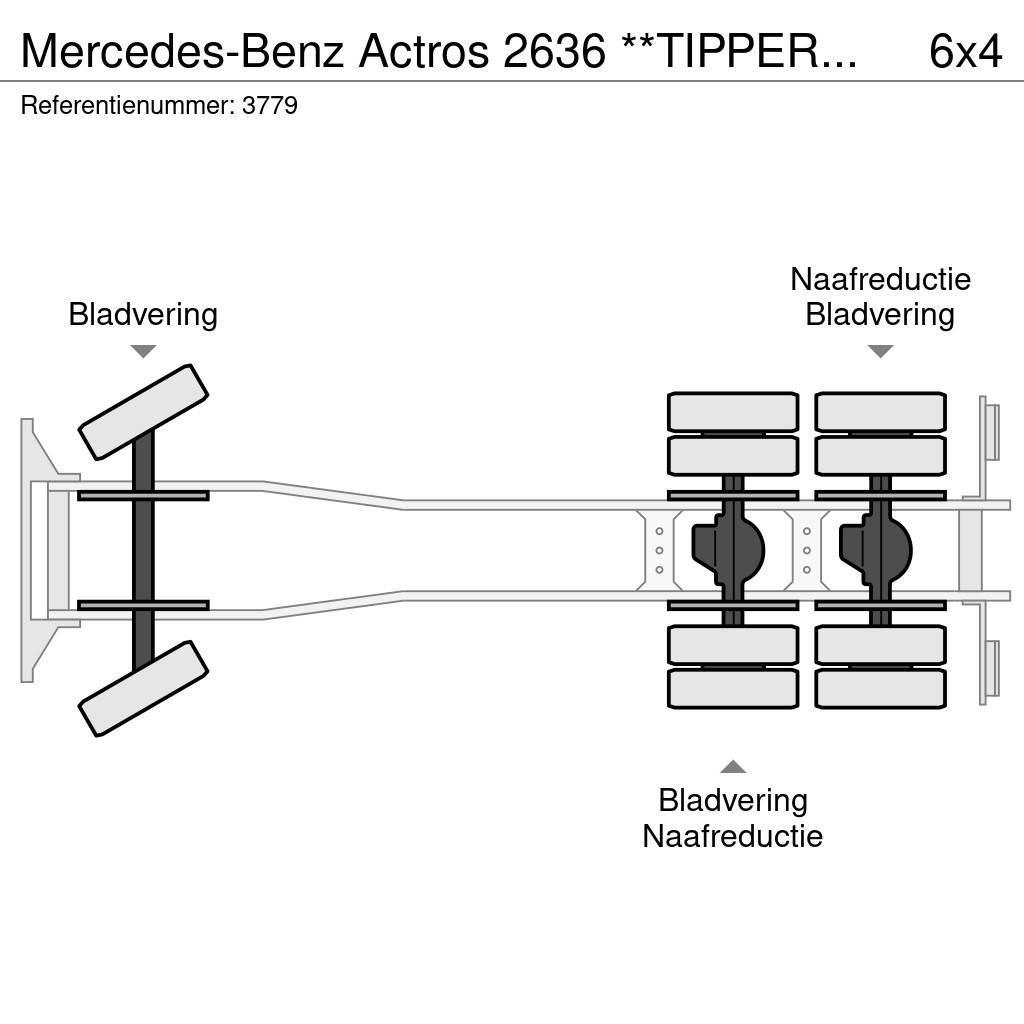 Mercedes-Benz Actros 2636 **TIPPER+HMF2503 K4 (4x) + RADIO - TOP Savivarčių priekabų vilkikai
